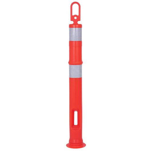 Poteau délinéateur à boucle supérieure, 44 po (112 cm), orange
