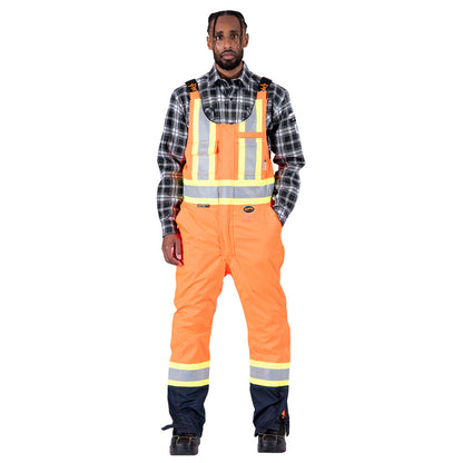 The Defender® Hi-Vis Anti-Static Safety Bib Pants, Orange, SZ: S