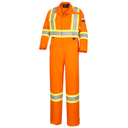 Combinaison de sécurité homologuée FR/ARC, 100 % coton, orange, taille : 64 grande taille