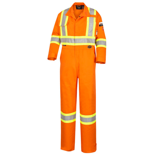 Combinaison de sécurité homologuée FR/ARC, 100 % coton, orange, taille : 64 grande taille