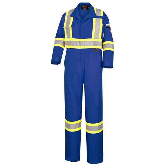 Combinaison de sécurité homologuée FR/ARC, 100 % coton, bleu roi, taille : 42 grande taille