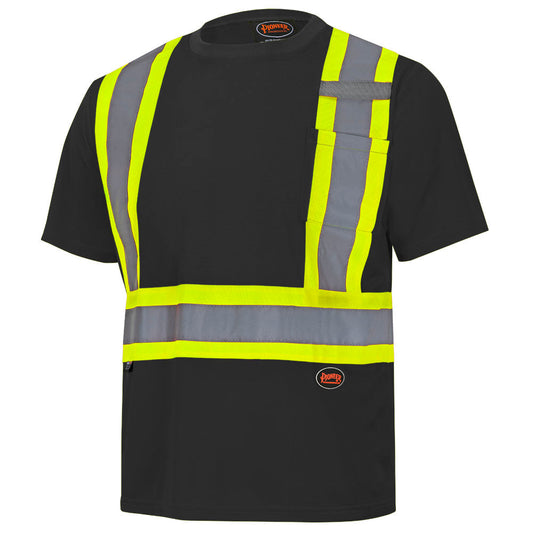 Chandail de sécurité en polyester œil de perdrix, Noir, GR: XL