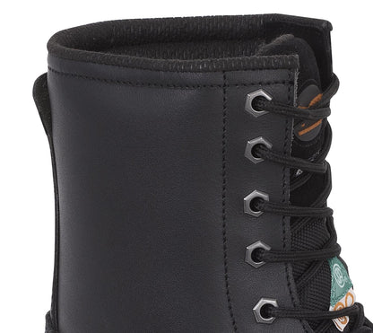 Bottes de travail en cuir de 8 po, noires, taille 7