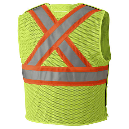 Gilet de sécurité détachable ignifuge haute visibilité, jaune, SZ : L/XL