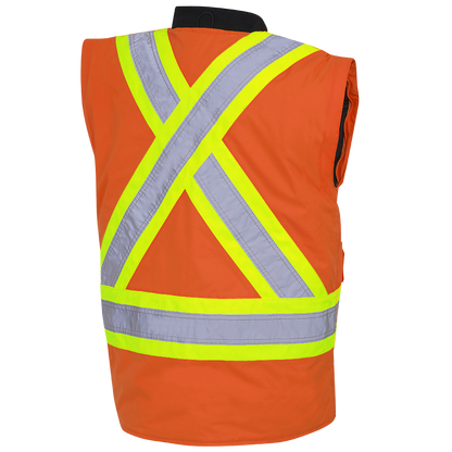 Parkas de sécurité imperméables haute visibilité 7 en 1, orange/noir, SZ : 3XL