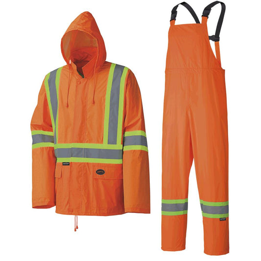 Combinaison de pluie légère et imperméable, orange, taille L