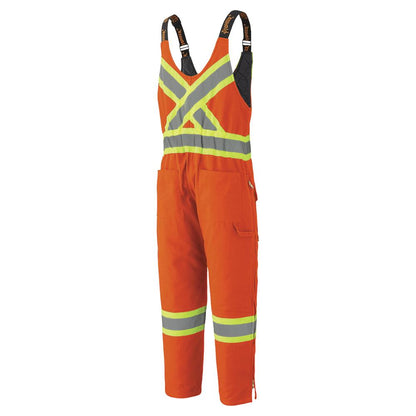 Safety Overalls, Quilted Cotton Duck, Orange, SZ: XS