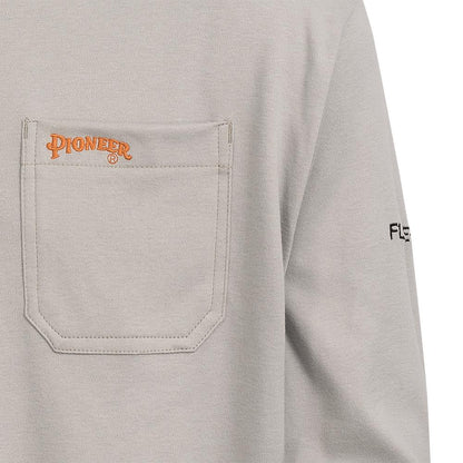 Chemise en coton à manches longues ignifuge, gris clair, SZ : 2XL