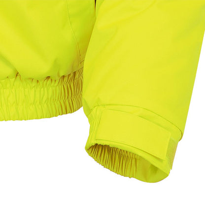 Hi-Viz Waterproof Winter Quilted Safety Bomber, 300D, Yellow, SZ: XL