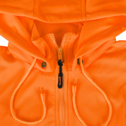 Hi-Viz Micro Fleece Zip Hoodie, Orange, SZ: 5XL