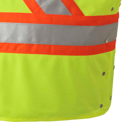 Gilets de sécurité, Ajustables, Fermeture à crochets et boucles, Jaune, GR: 2/3XL