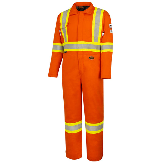 Combinaison de sécurité en coton matelassé ignifuge haute visibilité, orange, SZ : 2XL