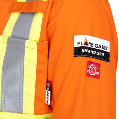 Combinaison de sécurité homologuée FR/ARC, 100 % coton, orange, taille : 64 grande taille