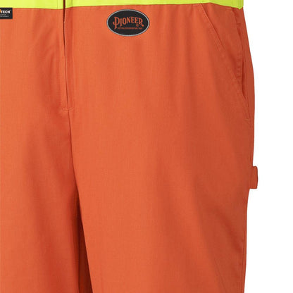 Safety Overalls, Polyester/Cotton, Leg Zippers, Orange, SZ: 38