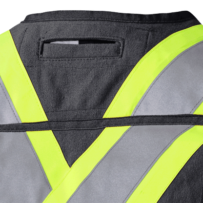 Gilets de sécurité en toile de coton, Noir, GR: XL