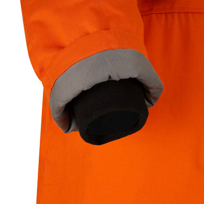 Combinaison de sécurité en coton matelassé ignifuge haute visibilité, orange, SZ : 2XL