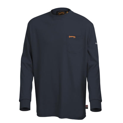 Chemise en coton à manches longues ignifuge, bleu marine, SZ : 2XL