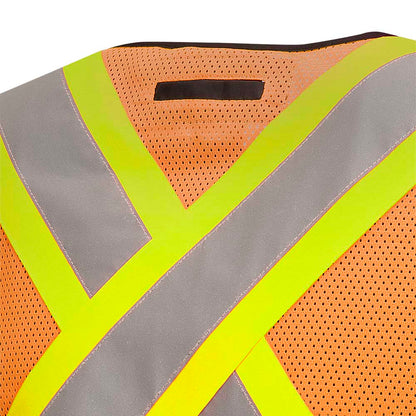 Gilets de sécurité détachable en mesh, CSA, Orange, O/S