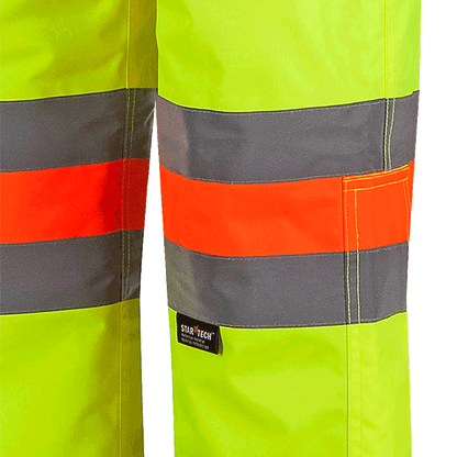 Pantalon de contrôle de la circulation isolé d'hiver Hi-Viz Québec, jaune, GR : XL