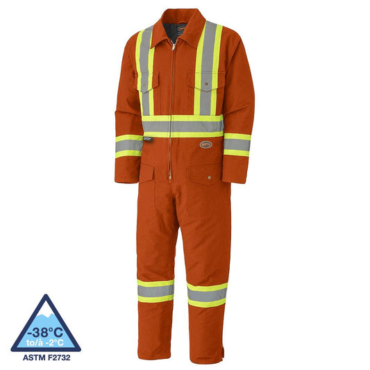 Combinaison en coton matelassé, orange, taille M