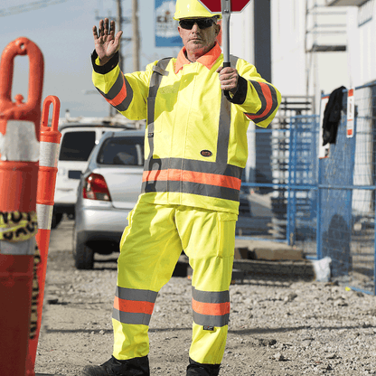Pantalon de sécurité routière respirant haute visibilité, approuvé MTQ, jaune, SZ : 4XL