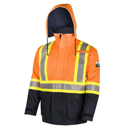 The Defender® FR/ARC/Antistatic Safety Jacket, Orange, SZ: 2XL