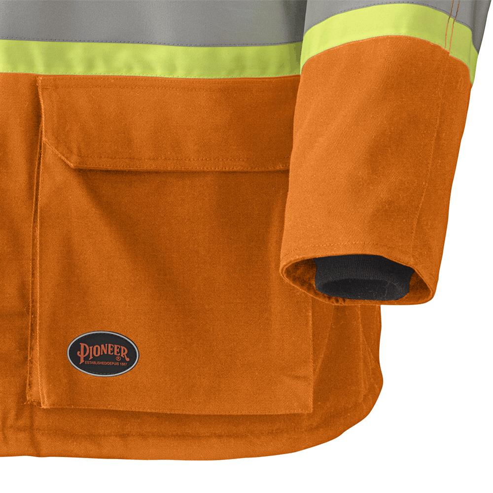 Parka de sécurité matelassée en coton ignifuge haute visibilité, orange, SZ : 3XL