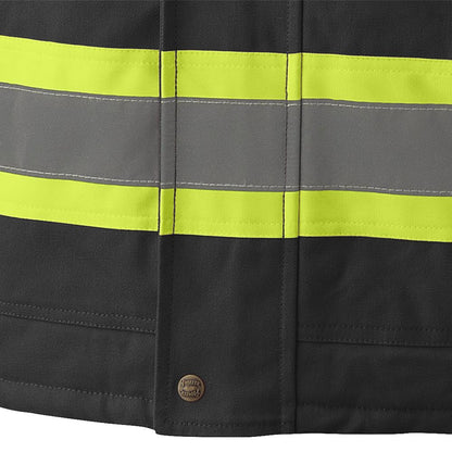 Parkas de sécurité, en coton matelassé, noir, SZ : XL