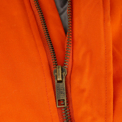 Combinaison de sécurité en coton matelassé ignifuge haute visibilité, orange, SZ : 2XL