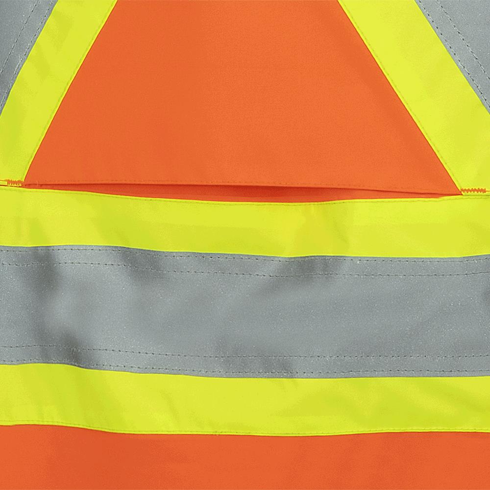 Veste de sécurité légère et imperméable avec capuche amovible, 150D, orange, SZ : 2XL