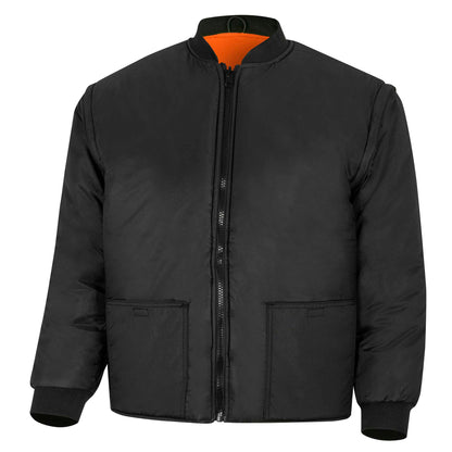 Hi-Vis Waterproof 7-in-1 Safety Bomber Jackets, Orange/Black, SZ: 2XL
