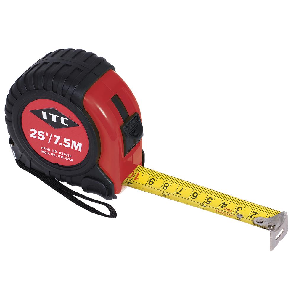 Ruban à mesurer ITC, 1" x 25' SAE / métrique
