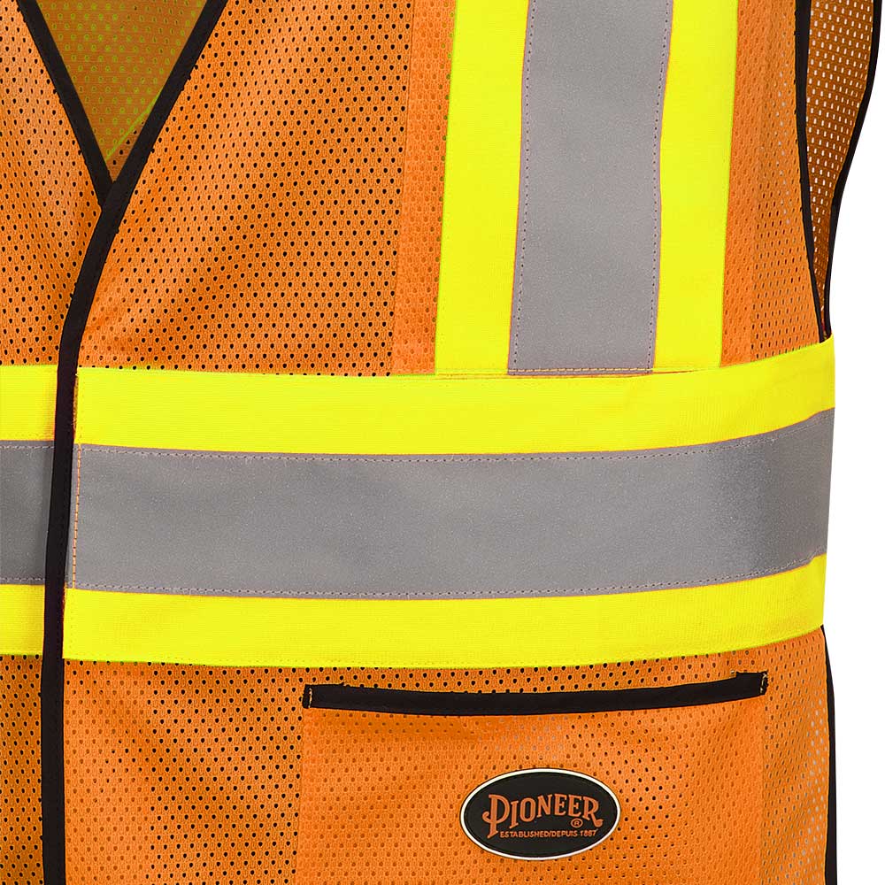 Gilets de sécurité détachable en mesh, CSA, Orange, O/S