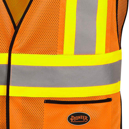 Gilets de sécurité détachable en mesh, CSA, Orange, O/S