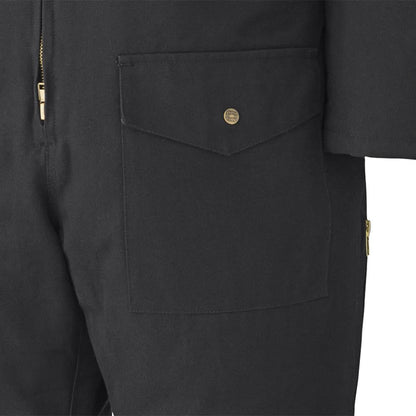 Combinaison en coton matelassé, fermeture éclair, noir, SZ : L