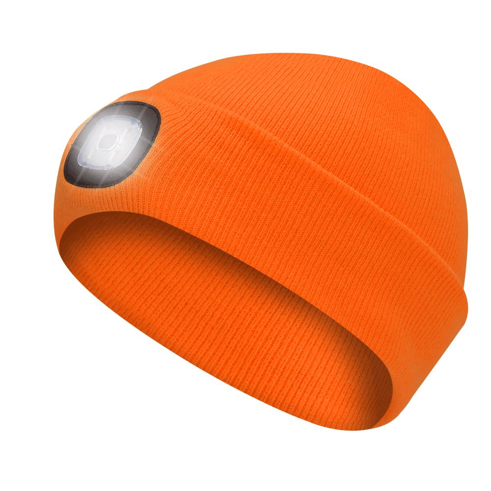 Pioneer, bonnet tricoté avec phare à DEL Hi-Viv Orange
