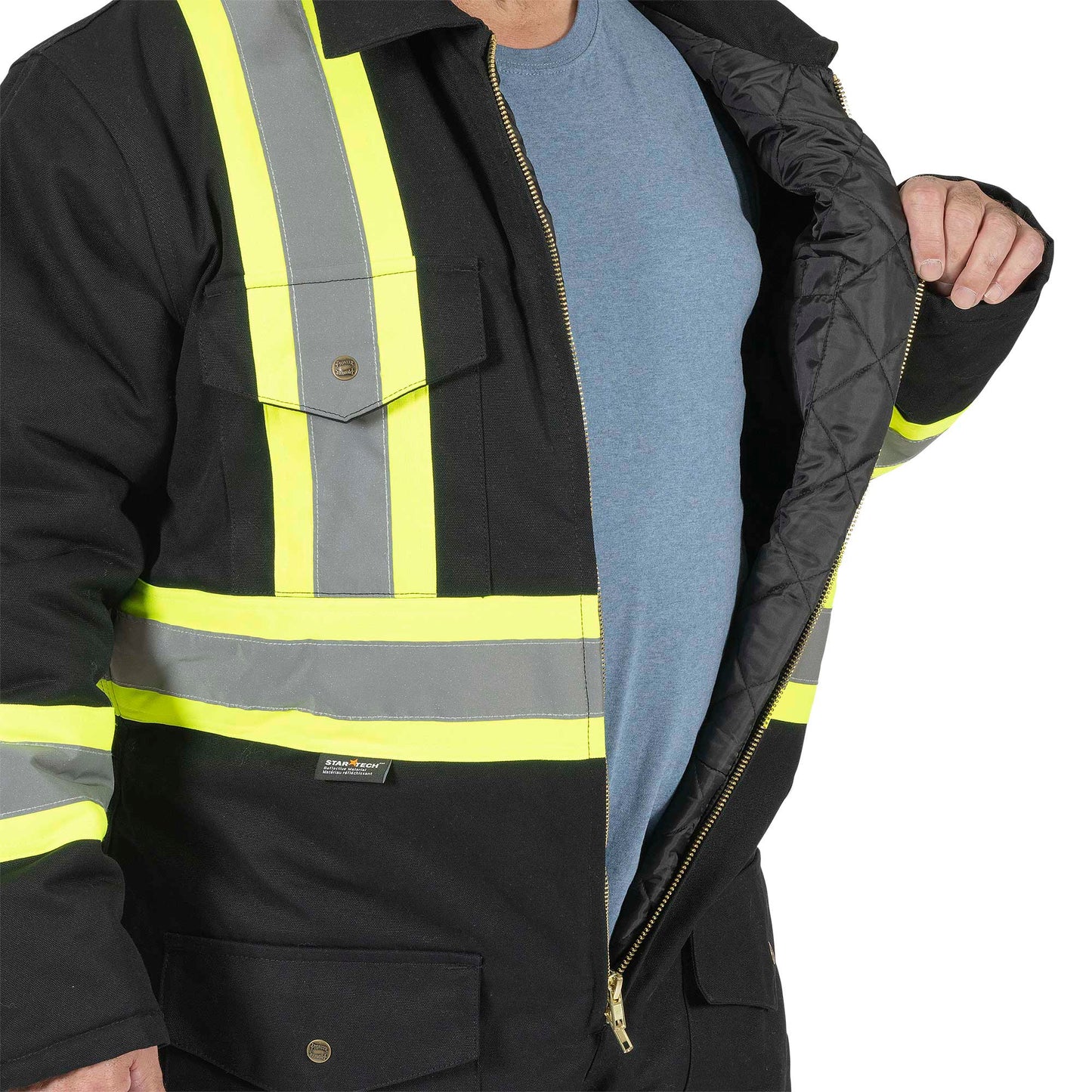 Combinaison en coton matelassé, noir, SZ : M