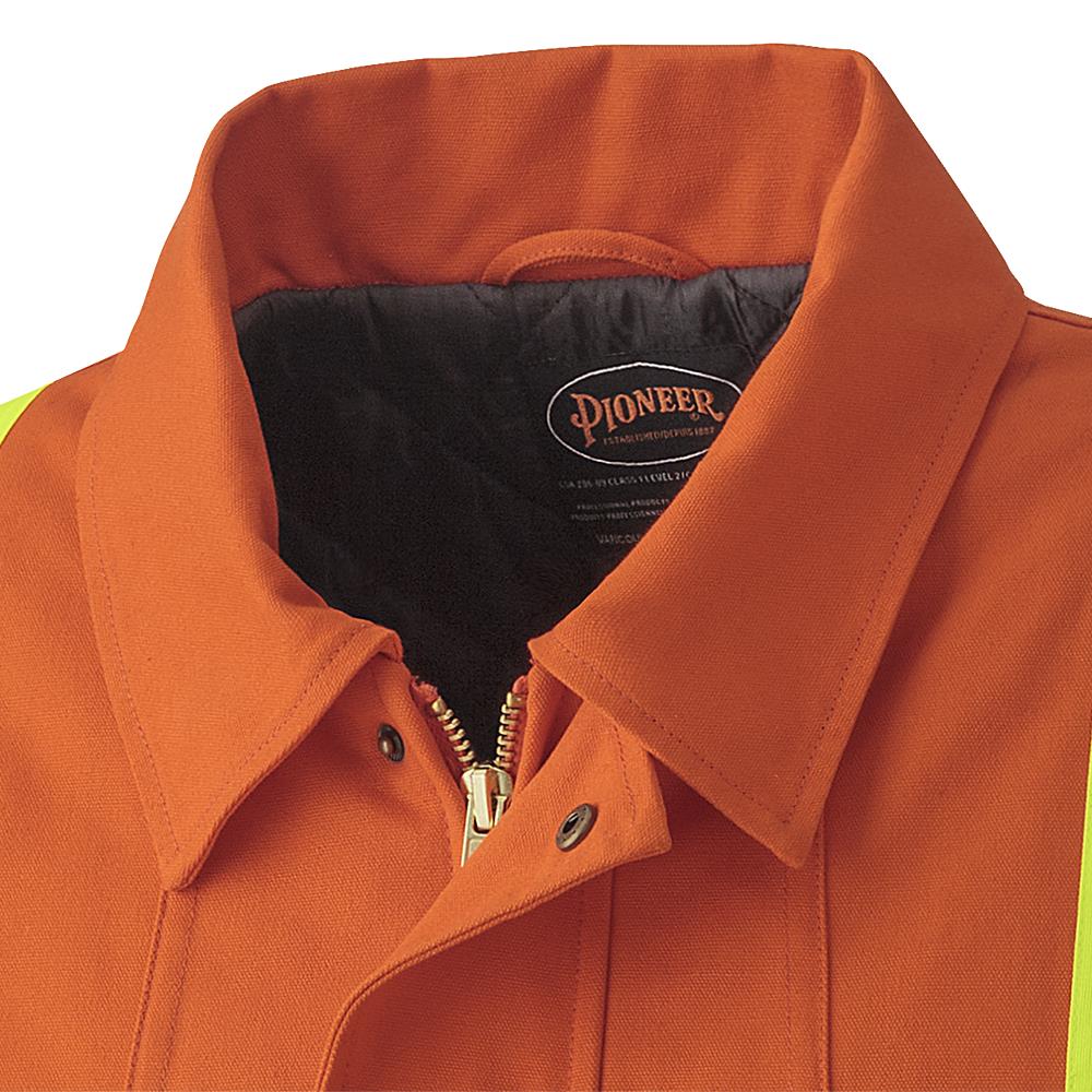 Safety Parkas, Quilted Cotton Duck, Orange, SZ: M
