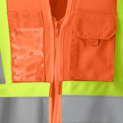 Women's Safety Vest Tricot Poly Interlock, Orange, SZ: XS