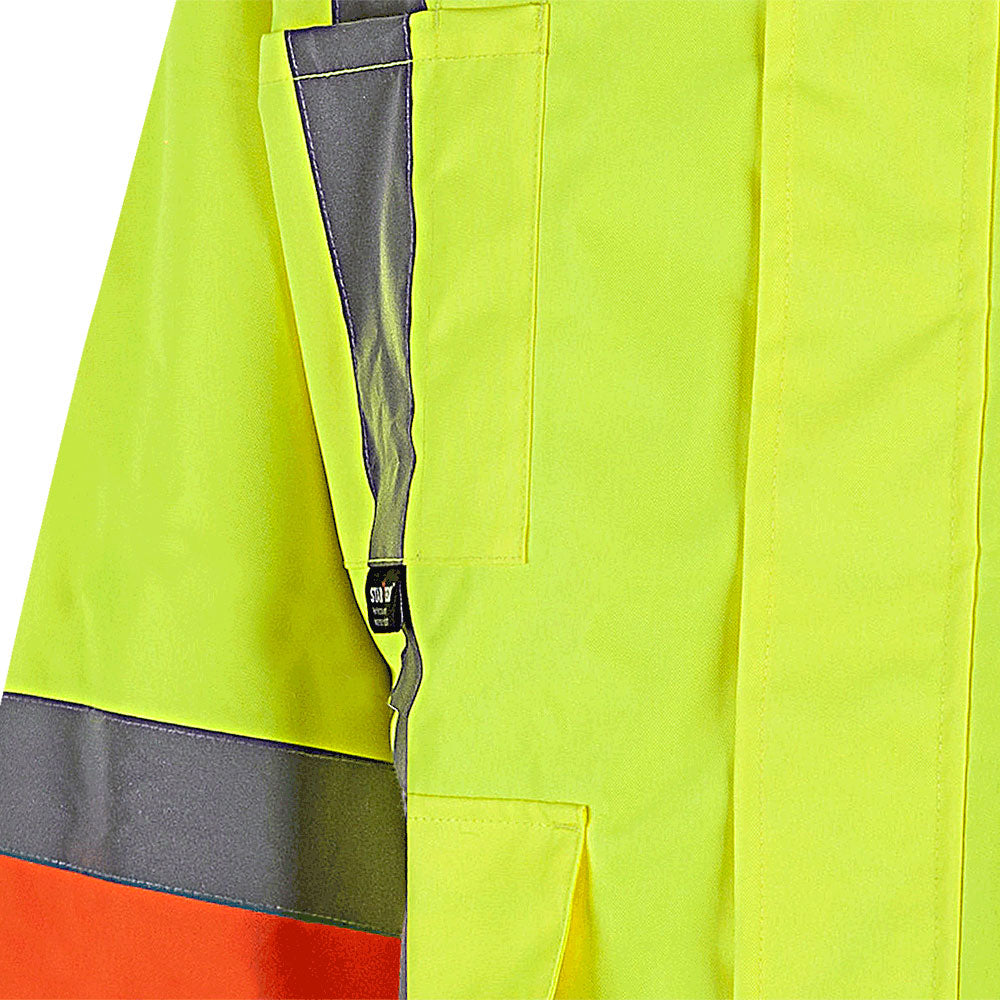 Hi-Viz Waterproof Quebec Winter Insulated Traffic Control Safety Jacket, Yellow, SZ: 4XL