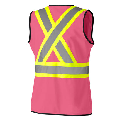 Veste de sécurité pour femmes, Tricot De Poly Interlock, Rose, GR: S