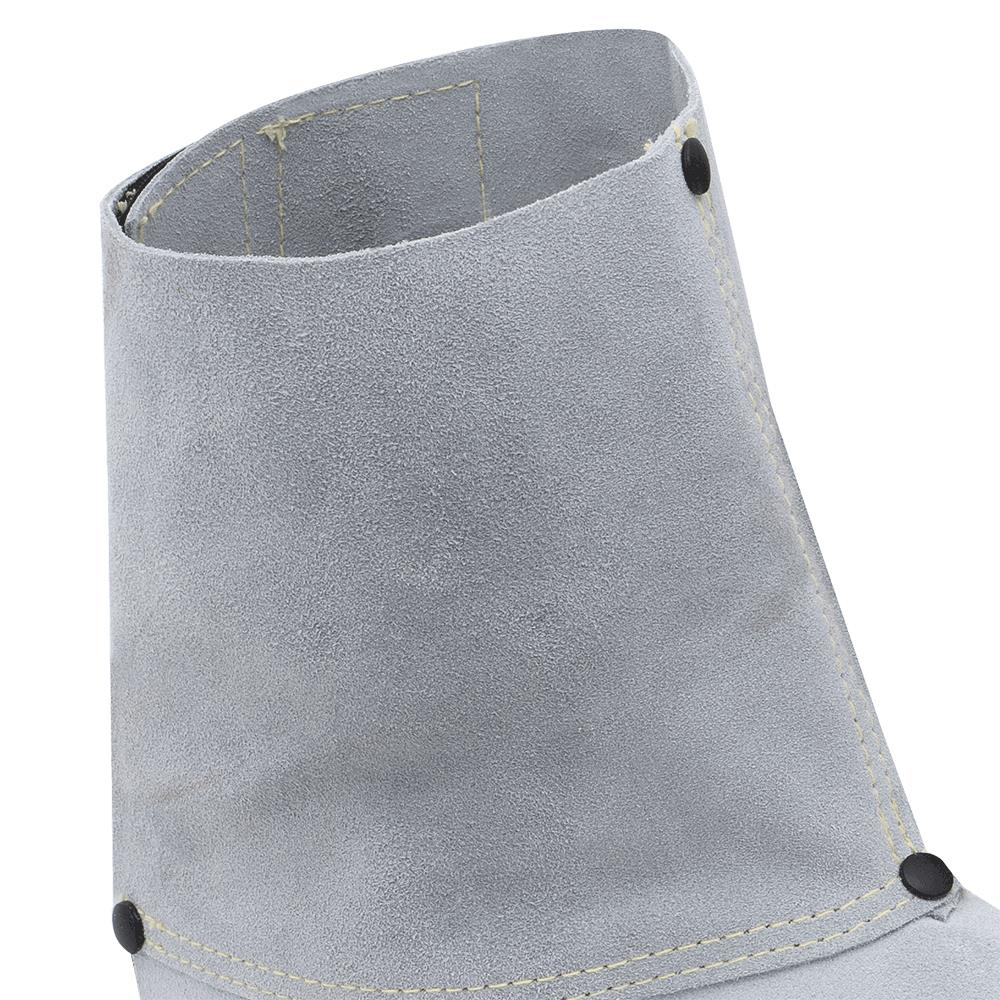 Ranpro Welder's Spats, 6" Cowhide, gray, SZ: O/S