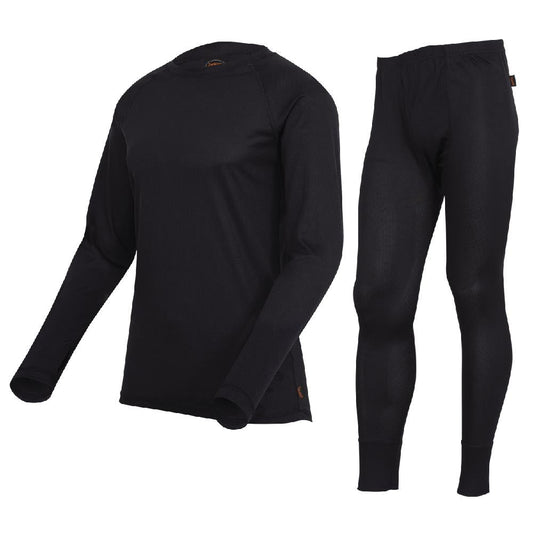 Quick-Dry and Moisture Wicking Base layer Set, Black, SZ: XL