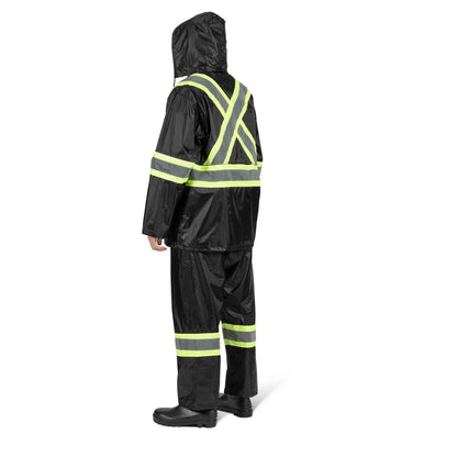Combinaison de pluie légère et imperméable, noire, taille M