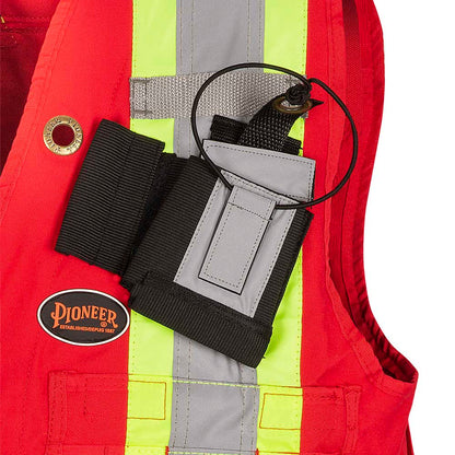 Gilets de sécurité en toile de coton, Rouge, GR: 5XL