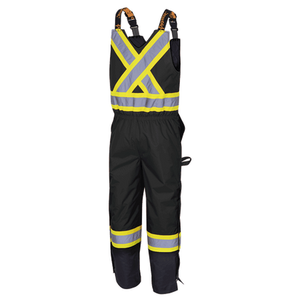 Salopette de sécurité matelassée imperméable haute visibilité, noire, SZ : S