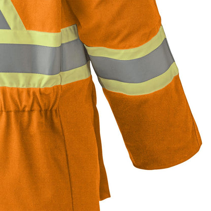 Parka de sécurité matelassée en coton ignifuge haute visibilité, orange, SZ : 5XL