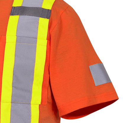 Chandail de sécurité, 100 % coton, CSA, orange, GR: 2XL