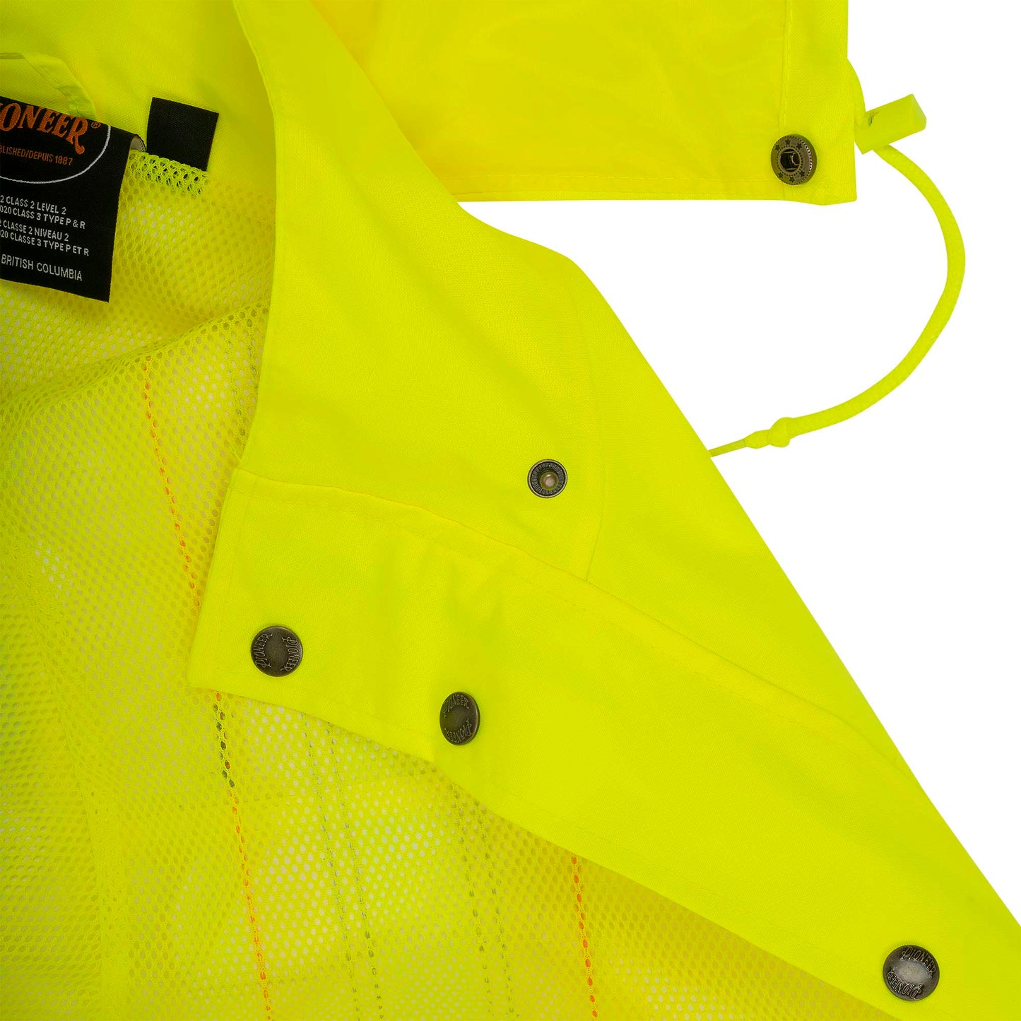 Vestes de sécurité 7 en 1 imperméables haute visibilité, jaune/noir, SZ : L