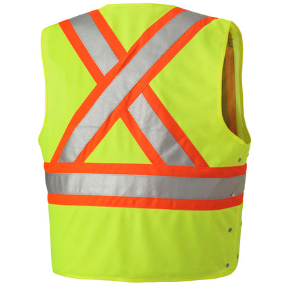 Gilets de sécurité, Ajustables, Fermeture à crochets et boucles, Jaune, GR: L/XL